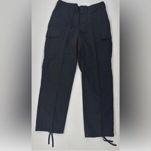 Tru Spec Cargo Paratrooper Pants Mens M Black Military Tactical Button Fly 34x32